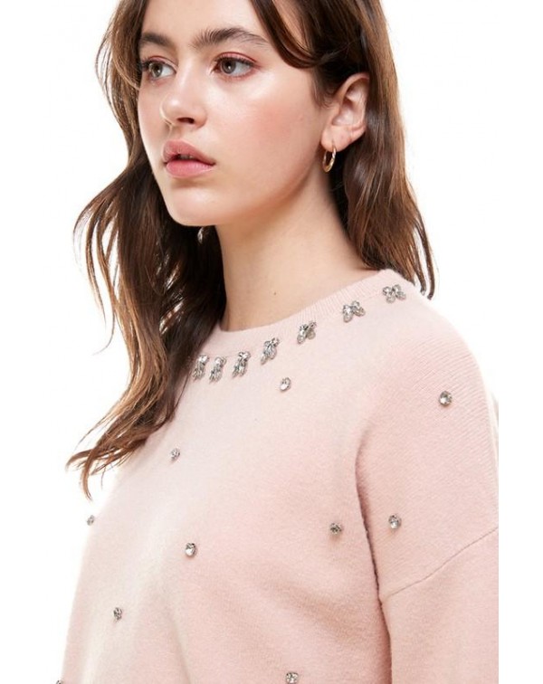 Blush Embellished Sweater